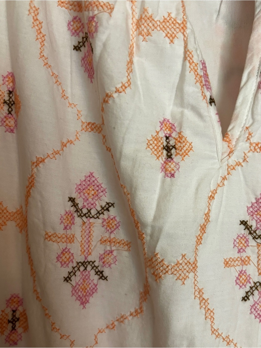 Embroidered Summer Cotton Mini Dress Size Medium NWOT - Picture 14 of 15